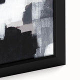 Earthen Harmony Abstract - Black & White Minimalist Wall Art