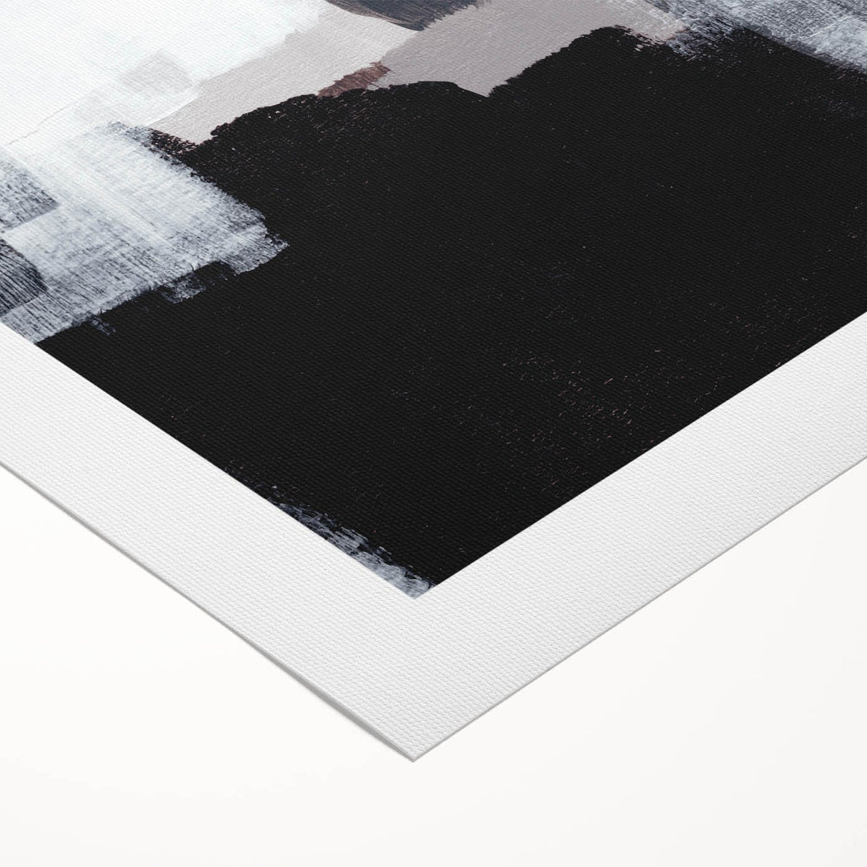 Earthen Harmony Abstract - Black & White Minimalist Wall Art