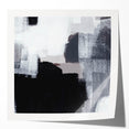 Earthen Harmony Abstract - Black & White Minimalist Wall Art