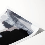 Earthen Harmony Abstract - Black & White Minimalist Wall Art