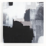 Earthen Harmony Abstract - Black & White Minimalist Wall Art