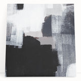 Earthen Harmony Abstract - Black & White Minimalist Wall Art