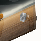 Abstract Minimalist Landscape – Lone Golden Tree in Storm Print