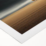 Abstract Minimalist Landscape – Lone Golden Tree in Storm Print