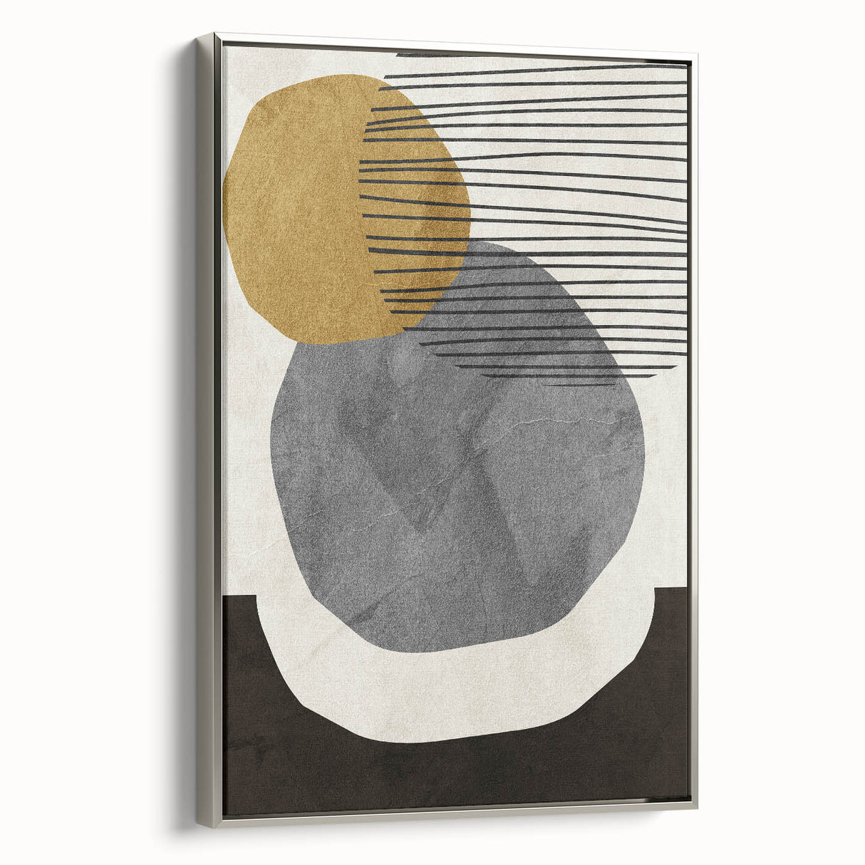 Modern Geometric Abstract Wall Art - Minimalist Canvas Print