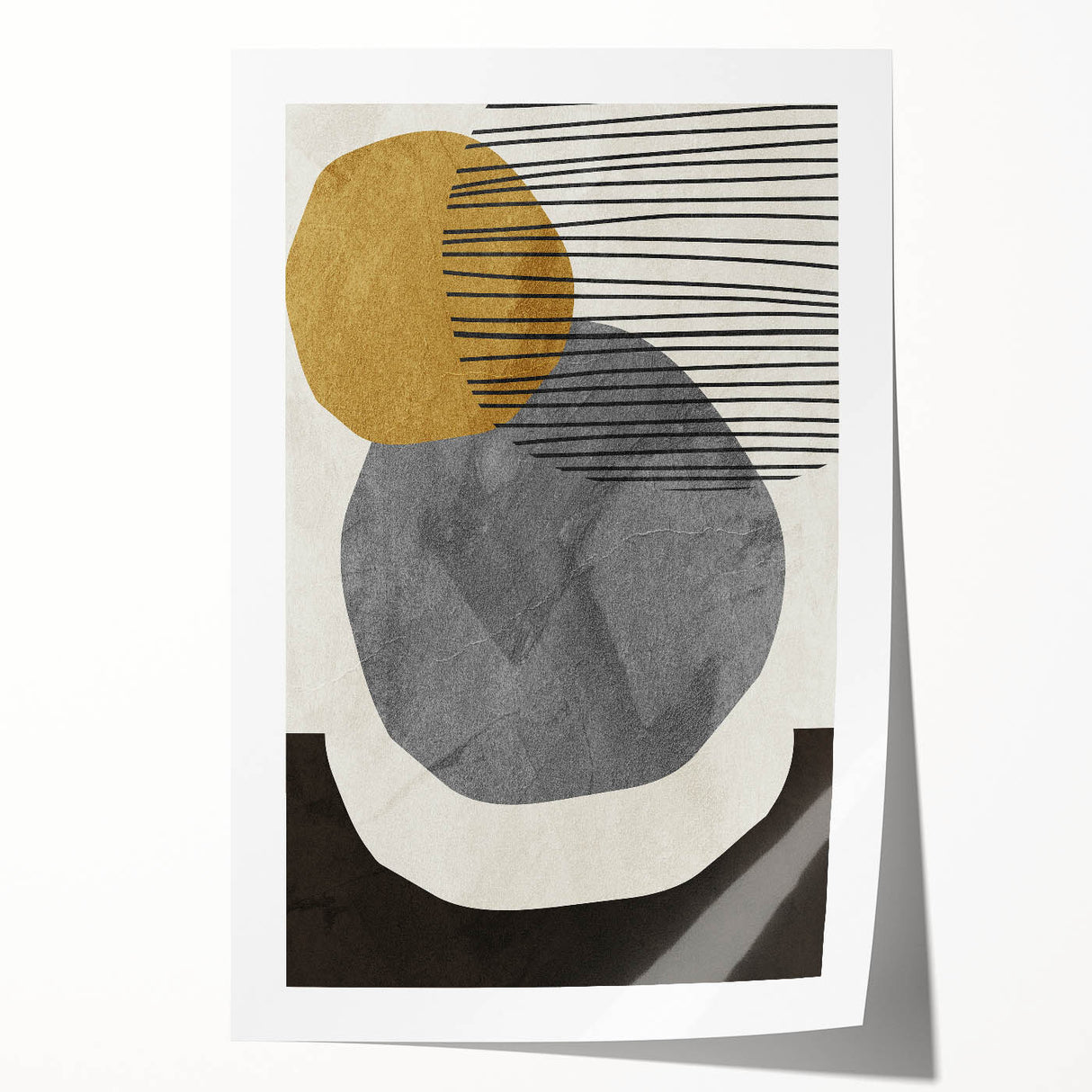 Modern Geometric Abstract Wall Art - Minimalist Canvas Print