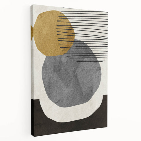 Modern Geometric Abstract Wall Art - Minimalist Canvas Print