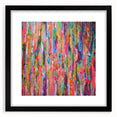 Abstract Canvas Wall Art – Vibrant Multicolor Drip Painting