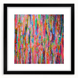 Abstract Canvas Wall Art – Vibrant Multicolor Drip Painting