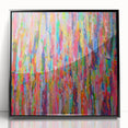 Abstract Canvas Wall Art – Vibrant Multicolor Drip Painting