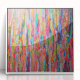 Abstract Canvas Wall Art – Vibrant Multicolor Drip Painting