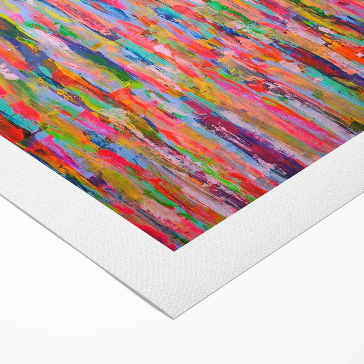 Abstract Canvas Wall Art – Vibrant Multicolor Drip Painting
