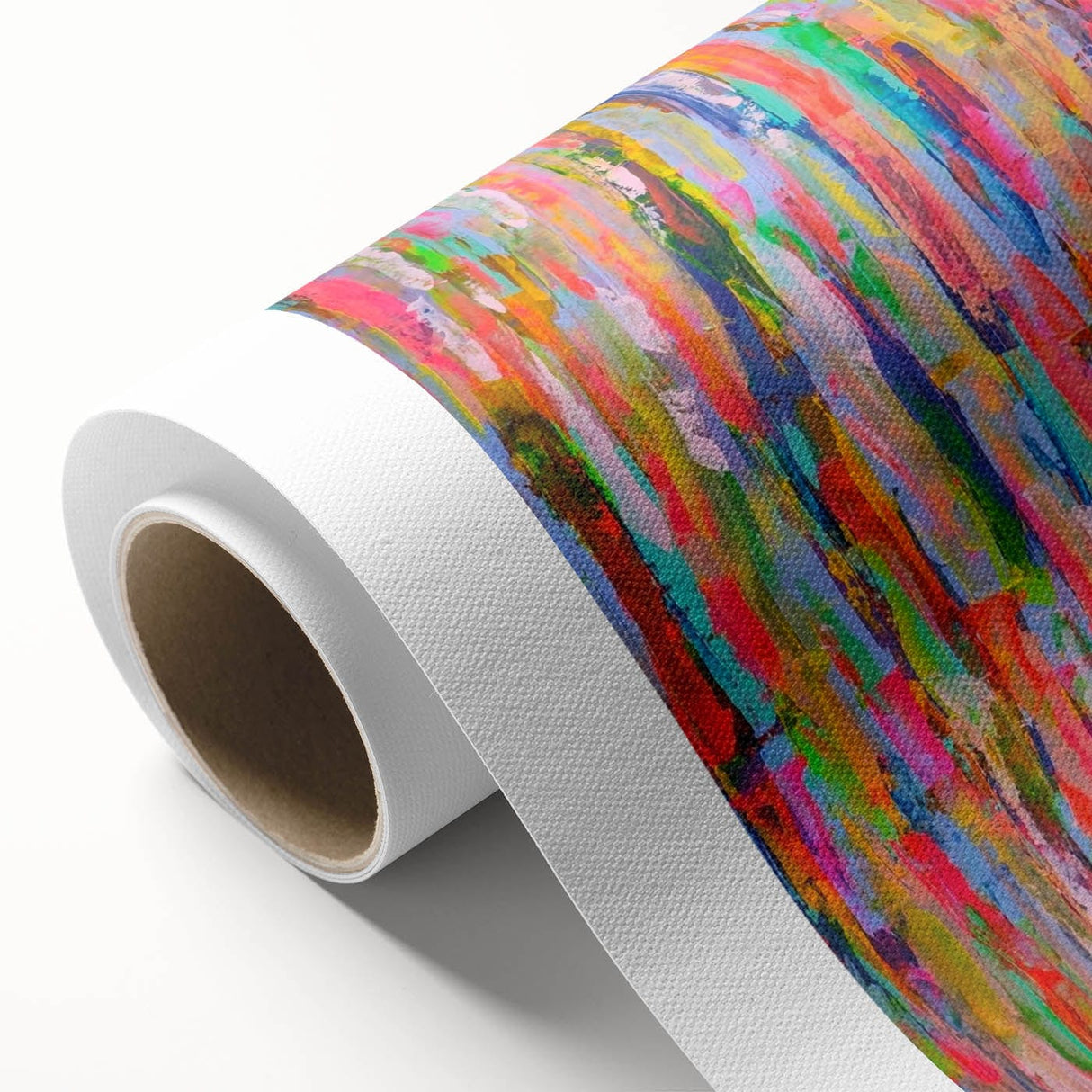 Abstract Canvas Wall Art – Vibrant Multicolor Drip Painting