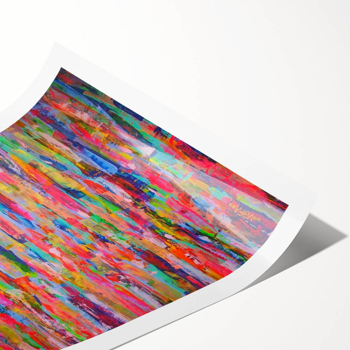Abstract Canvas Wall Art – Vibrant Multicolor Drip Painting