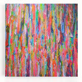 Abstract Canvas Wall Art – Vibrant Multicolor Drip Painting