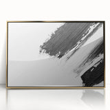 Minimalist Black and White Abstract Wall Art - Modern Canvas