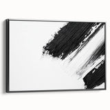 Minimalist Black and White Abstract Wall Art - Modern Canvas
