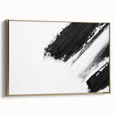 Minimalist Black and White Abstract Wall Art - Modern Canvas