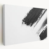 Minimalist Black and White Abstract Wall Art - Modern Canvas