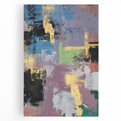 Textured Color Clash – Large Abstract Wall Decor in Pastel Layers
