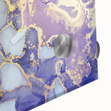 Contemporary Luxury Abstract Painting – Blue, Lilac & Gold Art