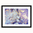 Contemporary Luxury Abstract Painting – Blue, Lilac & Gold Art
