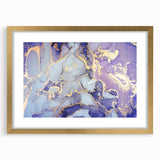 Contemporary Luxury Abstract Painting – Blue, Lilac & Gold Art