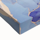 Contemporary Luxury Abstract Painting – Blue, Lilac & Gold Art