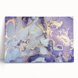 Contemporary Luxury Abstract Painting – Blue, Lilac & Gold Art