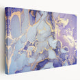 Contemporary Luxury Abstract Painting – Blue, Lilac & Gold Art