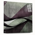 Earthen Harmony Abstracts - Contemporary Canvas Art in Olive Plum