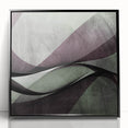 Earthen Harmony Abstracts - Contemporary Canvas Art in Olive Plum