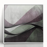 Earthen Harmony Abstracts - Contemporary Canvas Art in Olive Plum