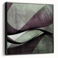 Earthen Harmony Abstracts - Contemporary Canvas Art in Olive Plum