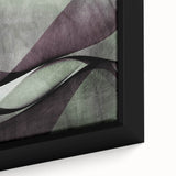 Earthen Harmony Abstracts - Contemporary Canvas Art in Olive Plum