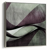 Earthen Harmony Abstracts - Contemporary Canvas Art in Olive Plum