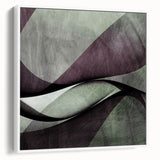 Earthen Harmony Abstracts - Contemporary Canvas Art in Olive Plum