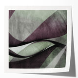 Earthen Harmony Abstracts - Contemporary Canvas Art in Olive Plum