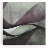 Earthen Harmony Abstracts - Contemporary Canvas Art in Olive Plum