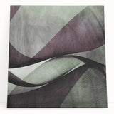 Earthen Harmony Abstracts - Contemporary Canvas Art in Olive Plum