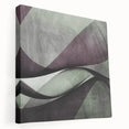 Earthen Harmony Abstracts - Contemporary Canvas Art in Olive Plum