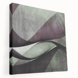 Earthen Harmony Abstracts - Contemporary Canvas Art in Olive Plum