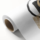 Geometric minimalist abstract wall art – black and gold modern print