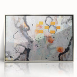 Large Abstract Wall Art – Expressive Modern Painting in Gray & Mustard