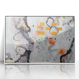 Large Abstract Wall Art – Expressive Modern Painting in Gray & Mustard