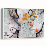 Large Abstract Wall Art – Expressive Modern Painting in Gray & Mustard