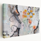 Large Abstract Wall Art – Expressive Modern Painting in Gray & Mustard