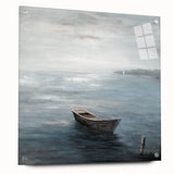 Tranquil Nature Canvas Prints – Serene Boat on Calm Waters