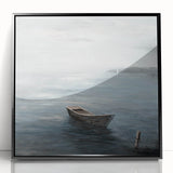 Tranquil Nature Canvas Prints – Serene Boat on Calm Waters
