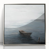 Tranquil Nature Canvas Prints – Serene Boat on Calm Waters